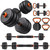 FEIERDUN Adjustable Dumbbells, 90lbs Free Weight Set with Connector, 4 in1 Dumbbells Set Used as Barbell, Kettlebells, Push up Stand, Fitness Exercises for Home Gym Suitable Men/Women