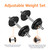 Amazon Basics Adjustable Dumbbell Hand Weight Set with Storage Case, Portable, Secure, 38 Pounds, Black