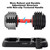 Fit Sir Adjustable Dumbbell Set, 10-in-1 25LB Ajustable Dumbbells with Safe Locking System, Enclosed Storage Tray, 1 Sec Fast Adjustment, Comfortable Non-Slip Textured Grip, Suitable for Home Gym Workouts Men and Women