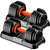 Fit Sir 25/55LB Adjustable Dumbbell Set,10 in 1 Free Weights Dumbbell of 2 with Secure Locking Mechanism for Safe,1 Sec Speed Adjustment Men/Women Gym and Home Strength Training Equipment
