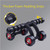2 Pack 4-Wheel Ab Roller Abdominal Exercise Roller for Six Pack Abs, Core Workout Trainer, Stomach Exercises with Knee Mat, Sport Fitness for Men and Women