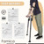 Famica FlexiCrutch for Adult (x2 Unit, Open Cuff) - Red Dot Design Award Winner, Adjustable Ergonomic Handles, Cuff, Height, Foldable, Lightweight and Non-Slip Forearm Crutches