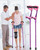 Forearm Crutches for Adults Have Elastic Crutches Padding for The Elbow+Hand Padding, Increases Walking Comfort
