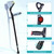 ENLUNTRA Forearm Crutches for Adults, 2 Pcs, Adjustable Arm Crutch with Elbow Strap and Cushion, Portable and Foldable Crutches,Blue Grey