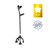 KMINA Quad Crutch for Women and Men (Sturdy 3.3 lbs), 4 Prong Forearm Crutches for Stability and Support, Adjustable and Ergonomic, Patented Design, Made in Europe