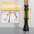 FUSHIDE Forearm Crutches for Adults,Crutches for Men or Women, Lightweight Elbow Crutches, 10-Level Adjustable Height, 3-Part Removable Crutches with Rubber Handles, Gold, 1Pair