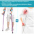 Antdvao Forearm Crutches Pair, Folding Forearm Crutches Adults Lightweight Adjustable, with Rubber Handles, Comfortable Grip and Wear-Resistant