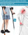 Forearm Crutches for Adults Have Elastic Crutches Padding for The Elbow+Hand Padding, Increases Walking Comfort