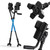 FUSHIDE Forearm Crutches for Adults, 3-Angle Adjustable Arm Crutches for Walking, Ergonomic Crutches for Men or Women, Aluminum, Blue, Crutches for Leg Injury, Surgery Recovery, Disabled（1Pair）