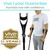 Vive Forearm Crutches (Pair) - Adjustable, Lightweight Arm Crutches Forearm for Adults - Ergonomic Arm Crutch Cuff and Comfortable Handles - Heavy Duty Crutches Non Slip Skid Replaceable Rubber Tips
