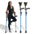Ergobaum 7G Forearm Crutches for Adults (1 Pair-2 Units) — Ergonomic, Foldable with Shock Absorption, LED Light & Knee Rest | Adjustable 5'–6'6", Supports 360 lbs | Medical Aluminum (Blue)