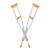 monicare Underarm Crutches for Youth 4'6" - 5'2" Aluminum Adjustable Lightweight Ergonomic Walking Crutches with Underarm Pads and Hand Grips (1 Pair, Small)