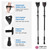 Carehofu Ergonomic Forearm Crutches Spring Assist Crutches for Adults,Comfortable and Height Adjustable Arm Crutches Forearm with Anti-Slip Base,Walking Crutches with Cuffs, Not a Pair (Black)