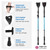 Carehofu Ergonomic Forearm Crutches Spring Assist Crutches for Adults,Comfortable and Height Adjustable Arm Crutches Forearm with Anti-Slip Base,Walking Crutches with Cuffs, Not a Pair (Blue)
