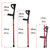 Lightweight Foldable Forearm Crutch, Aluminum Walking Stick,Height Adjustable, Ergonomic Handle with Comfortable Grip 2ZG-02BM (Red)