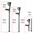 VISIONU Lightweight Foldable Forearm Crutch, Aluminum Walking Stick,Height Adjustable, Ergonomic Handle with Comfortable Grip 2ZG-02BM (Black)