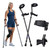 in-Motion Forearm Crutches | Spring Assist Crutches for Adults | Walking Crutch with Ergonomic Handles | Articulating Tips | Size Tall (5'3" - 6'8") | Lightweight & Durable | Charcoal | 350lb Capacity