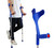 PEPE Mobility Forearm Crutches for Adults (x2 Units) Open Cuff, Adjustable Height, Aluminium, Lightweight Elbow Crutches, Blue, Made in Europe