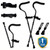 in-Motion Pro Crutches | Foldable Crutches| Crutches for Adults with Ergonomic Handles | Spring Assist Technology | Articulating Tips | Size Short (4'8" - 5'9") | Charcoal Grey