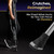 MD by Drive Air-Crutch Lightweight Walking Crutch, Adult Crutches for Walking with Comfortable Underarm Pads and Ergonomic Grips, Adjustable Height 4'7"-6'7", 300 lb Capacity, Gray