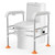 Heavy Duty Toilet Safety Rails for Seniors (665lbs), Adjustable LED Toilet Safety Frame with Handles for Elderly, Foldable Handicap Toilet Aid Support for Most Toilets, Stand Up Assist