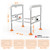 Heavy Duty Toilet Safety Rails for Seniors (665lbs), Adjustable LED Toilet Safety Frame with Handles for Elderly, Foldable Handicap Toilet Aid Support for Most Toilets, Stand Up Assist