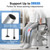 UGarden Upgraded Toilet Safety Rails 380LBS, Stainless Steel Toilet Rail Frame, Adjustable Stand Alone Toilet Support with Non-Slip Grips & Suction Cups,Tool-Free Assembly, Fits for Elderly/Disabled
