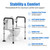 UGarden Upgraded Toilet Safety Rails 380LBS, Stainless Steel Toilet Rail Frame, Adjustable Stand Alone Toilet Support with Non-Slip Grips & Suction Cups,Tool-Free Assembly, Fits for Elderly/Disabled