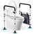 WHLICKS Toilet Safety Rails, Height & Width Adjustable Detachable Toilet Safety Frame for Seniors, Elderly & Disabled, Foldable Handicap Toilet Rails with Handles Storage Bag, Tissue Holder (350LB)