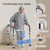 Loyoda Toilet Safety Rails for Seniors,Height-Adjustable Toilet Frame Width-Adjustable Toilet Handles Toilet Rail Provides Support for Seniors ， Pregnant ，Disabled