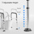 Loyoda Toilet Safety Rails,Height-Adjustable Toilet Frame Width-Adjustable Toilet Handles Foldable Toilet Rail Provides Support for Seniors ， Pregnant ，Disabled （Gray）