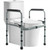 Toilet Safety Rail for Seniors – Adjustable & Foldable Toilet Safety Frame with Padded Handles, Stand Alone Bathroom Safety Rail & Toilet Support for Elderly, Fits Most Toilets, 350 lb Capacity
