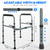 Toilet Safety Rail for Seniors – Adjustable & Foldable Toilet Safety Frame with Padded Handles, Stand Alone Bathroom Safety Rail & Toilet Support for Elderly, Fits Most Toilets, 350 lb Capacity