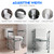 Toilet Safety Rail for Seniors – Adjustable & Foldable Toilet Safety Frame with Padded Handles, Stand Alone Bathroom Safety Rail & Toilet Support for Elderly, Fits Most Toilets, 350 lb Capacity