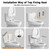 Toilet Safety Rails for Seniors, Super Heavy Duty Handicap Toilet Rails with Foldable Handles, Toilet Safety Frame Rails with Arms for Disabled Pregnant, Toilet Assistance for Elderly