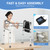 TABEKE Toilet Safety Rails for Seniors, Adjustable Height & Width Toilet Safety Frames with Handles, Foldable Toilet Rails for Disabled Elderly Fit Most Toilets (w. Suction Cups)