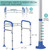 Lianjindun Toilet Safety Rails, Adjustable Toilet Frame for Elderly, Seniors, Handicap & Disabled, Foldable Handicap Toilet Handles Fit Any Toilets（Dark Blue）