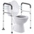 Lianjindun Toilet Safety Rails, Adjustable Toilet Frame for Elderly, Seniors, Handicap & Disabled, Foldable Handicap Toilet Handles Fit Any Toilets (Gray)