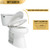 Bath Royale Soft Close Toilet Seat Round with Lid BR500-00 White, Comfortable, Durable, Sturdy, Stain-Resistant and Easy to Clean, Fits All Toilet Brands, Executive Series