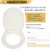 Bath Royale Round Toilet Seat Replacement with Cover BR500-01 Slow Close, Heavy Duty Sturdy, Stain-Resistant, No Jiggle and Easy to Clean, Fits All Toilet Brands, Executive Series - Biscuit/Linen,