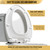 Bath Royale Round Toilet Seat Replacement with Cover BR500-01 Slow Close, Heavy Duty Sturdy, Stain-Resistant, No Jiggle and Easy to Clean, Fits All Toilet Brands, Executive Series - Biscuit/Linen,