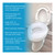 Carex Raised Toilet Seat with Extra Wide Opening - Toilet Seat Riser and Handicap Toilet Seat, White, 1 Count