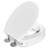 BIGCOW Raised Toilet Seat with Bidet - Round, Soft Close, 3" Height - Dual Nozzle (Frontal & Rear Wash) with Adjustable Cold Water Pressure and Stainless Steel Inlet (Round)