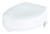 Homecraft Savanah Raised Toilet Seat with Lid, 4" Elevated Seat for Seniors, Universal Fit for Most Standard Toilets, Portable & Tool-Free, Seat Riser, Ergonomic Design, White