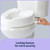 Medline Raised Toilet Seat with Secure Side Locks, 4" Elevation - 250 lbs. Capacity, for Seniors, Elderly, Independent Adults and Disabled Adults - 1 Ct.
