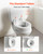 VEVOR Raised Toilet Seat, 300 lbs Load Capacity, 3.5-Inch Lift Height, Commode Elevated Toilet Seat Riser with Enlarged Opening for Seniors, Elderly, Handicap, Disabled, and Adults, Fits Round Bowl