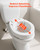 VEVOR Raised Toilet Seat, 300 lbs Load Capacity, 3.5-Inch Lift Height, Commode Elevated Toilet Seat Riser with Enlarged Opening for Seniors, Elderly, Handicap, Disabled, and Adults, Fits Round Bowl