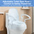 Soaids Raised Toilet Seat Risers for Seniors, Elevated Toilet Seat with Handles, 3-Level Height Adjustable, Support up to 300 Lbs