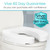 Vive Toilet Seat Riser Cushion for Seniors - Universal Fit - Raised Toilet Seat with High-Density Foam for Elongated & Standard - Firm Handle, Cushioned & Padded - Elevated Medical Handicap Lifter