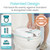 Vive Toilet Seat Riser Cushion for Seniors - Universal Fit - Raised Toilet Seat with High-Density Foam for Elongated & Standard - Firm Handle, Cushioned & Padded - Elevated Medical Handicap Lifter